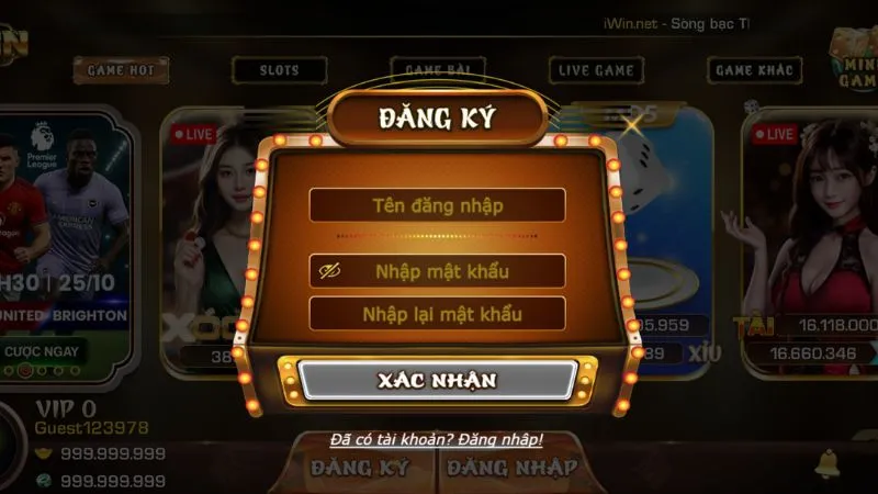 Các bước đăng ký tài khoản tại IWIN dễ dàng