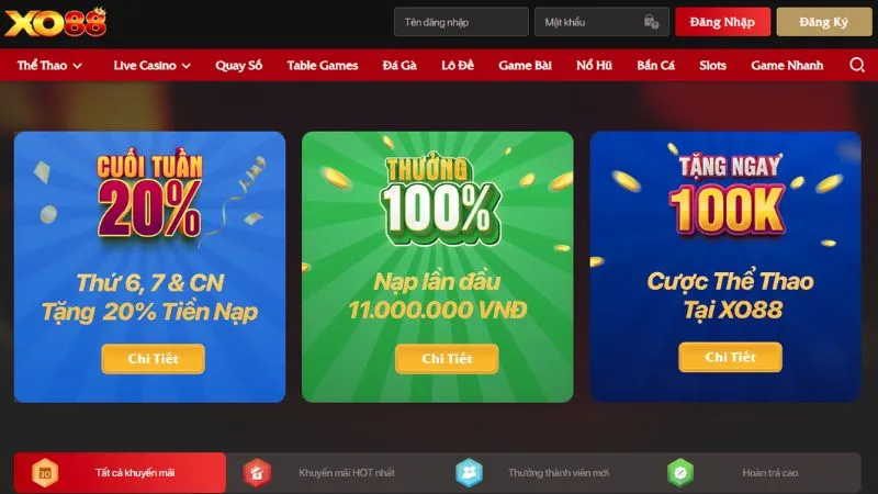 Danh sách khuyến mãi giá trị hấp dẫn tại nhà cái