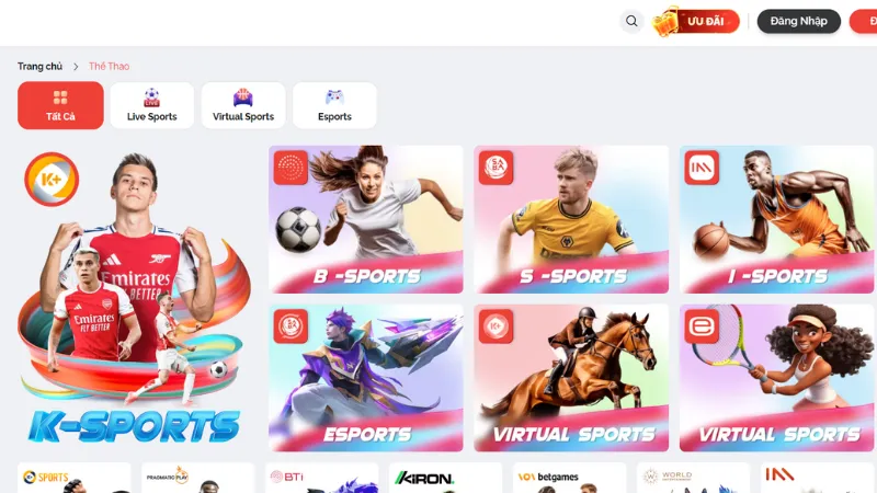 Cá cược thể thao gồm nhiều lựa chọn bộ môn và kèo cược cạnh tranh